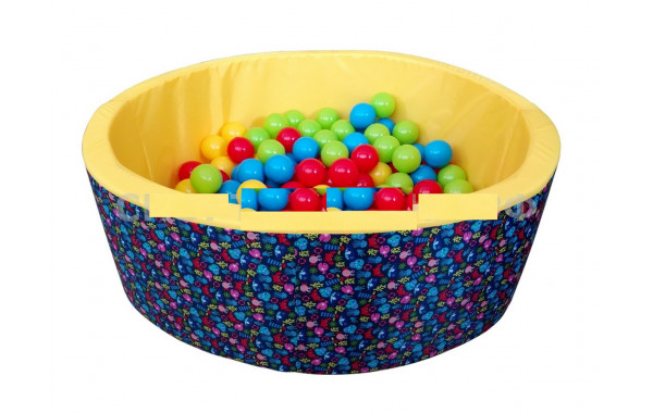 Сухой бассейн круглый набор в сумке с шарами 100шт ФСИ 10399 600_380