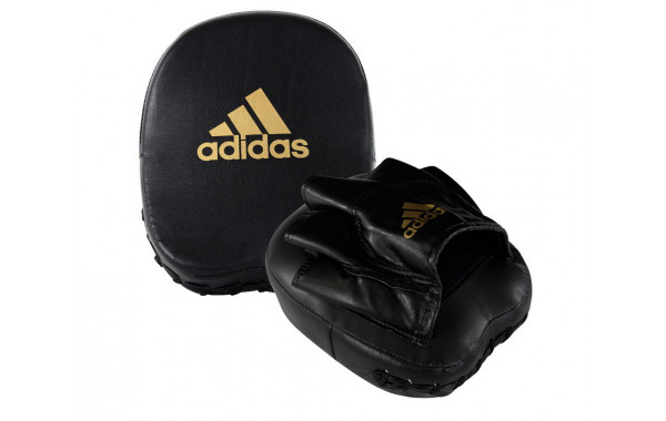 Лапы Adidas Short Focus Mitts черно-золотые adiMP02 600_380