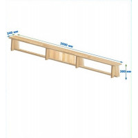 Скамейка гимнастическая 3500мм (щит.сосна) ножки дерево Dinamika