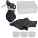Свисток Дельфин пластиковый в боксе, без шарика, на шнурке (черный) Sportex E39266-5 75_75