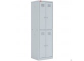 Шкаф металлический (2 секции, 4 отдел.) 1860х600х500 мм
