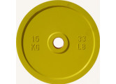 Диск обрезиненный 15кг Johns DR71025 - 15С желтый