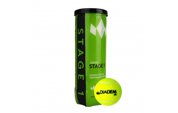 Мяч теннисный детский Diadem Stage 1 Green Bal BALL-CASE-GR зеленый 600_380