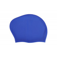 Шапочка для плавания Sportex Big Hair, силиконовая, взрослая, для длинных волос E42822 синий