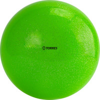 Мяч для художественной гимнастики d15см Torres ПВХ AGP-15-05 зеленый с блестками