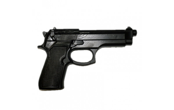 Пистолет тренировочный 1M мягкий термоэластопласт, черный 600_380