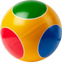 Мяч детский Кружочки ручное окрашивание, d20см, резина Р3-200-Кр мультиколор