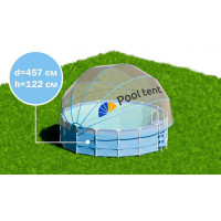 Круглый купольный тент Pool Tent на бассейн d457см PT457-B синий