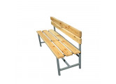 Скамейка для раздевалки со спинкой 1200 мм сиденье из дерева Dinamika ZSO-002184
