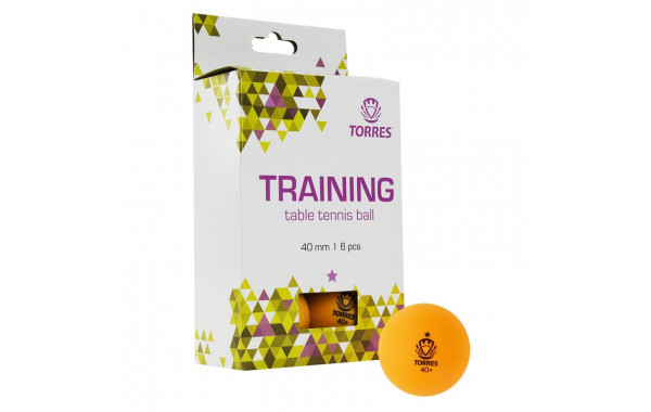 Мяч для настольного тенниса Torres Training 1* TT21015 6 шт, оранжевый 600_380