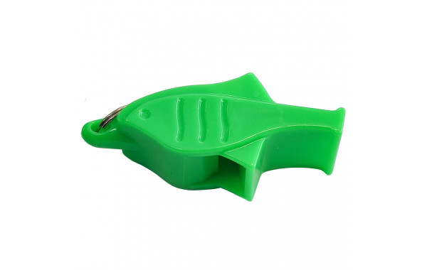 Свисток Дельфин пластиковый в боксе, без шарика, на шнурке (зеленый) Sportex E39266-4 600_380