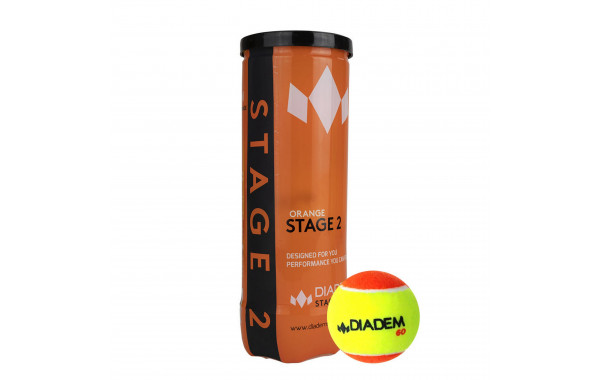Мяч теннисный детский Diadem Stage 2 Orange Ball BALL-CASE-OR оранжевый 600_380