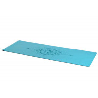 Коврик для йоги 185x68x0,4 см Inex Yoga PU Mat полиуретан c гравировкой PUMAT-157 бирюзовый