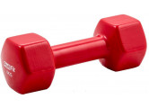 Гантель в виниловой оболочке 4 кг Profi-Fit форма шестигранник, красный