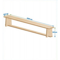 Скамейка гимнастическая 2000мм (фанерная) ножки фанера Dinamika
