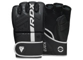 Перчатки тренировочные RDX Grappling F6 GGR-F6MW черный\белый матовый