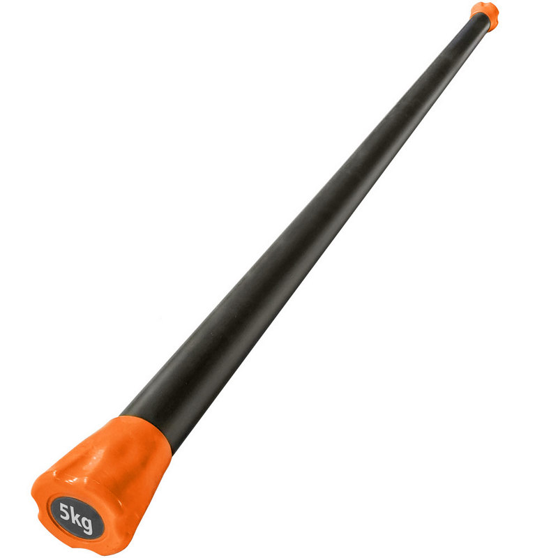 Бодибар обрезиненный Sportex 5 кг (оранжевый) 800_800