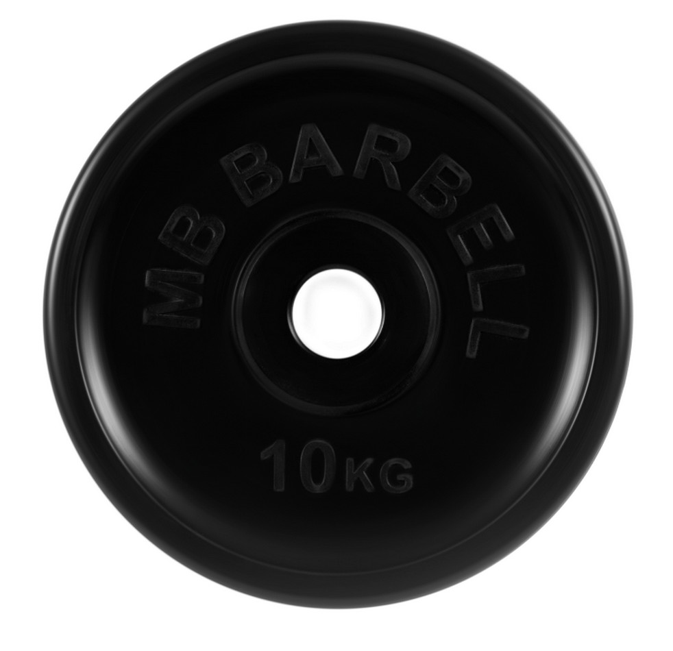 Диск олимпийский d51мм евро-классик MB Barbell MB-PltBE-10 10 кг черный 982_950