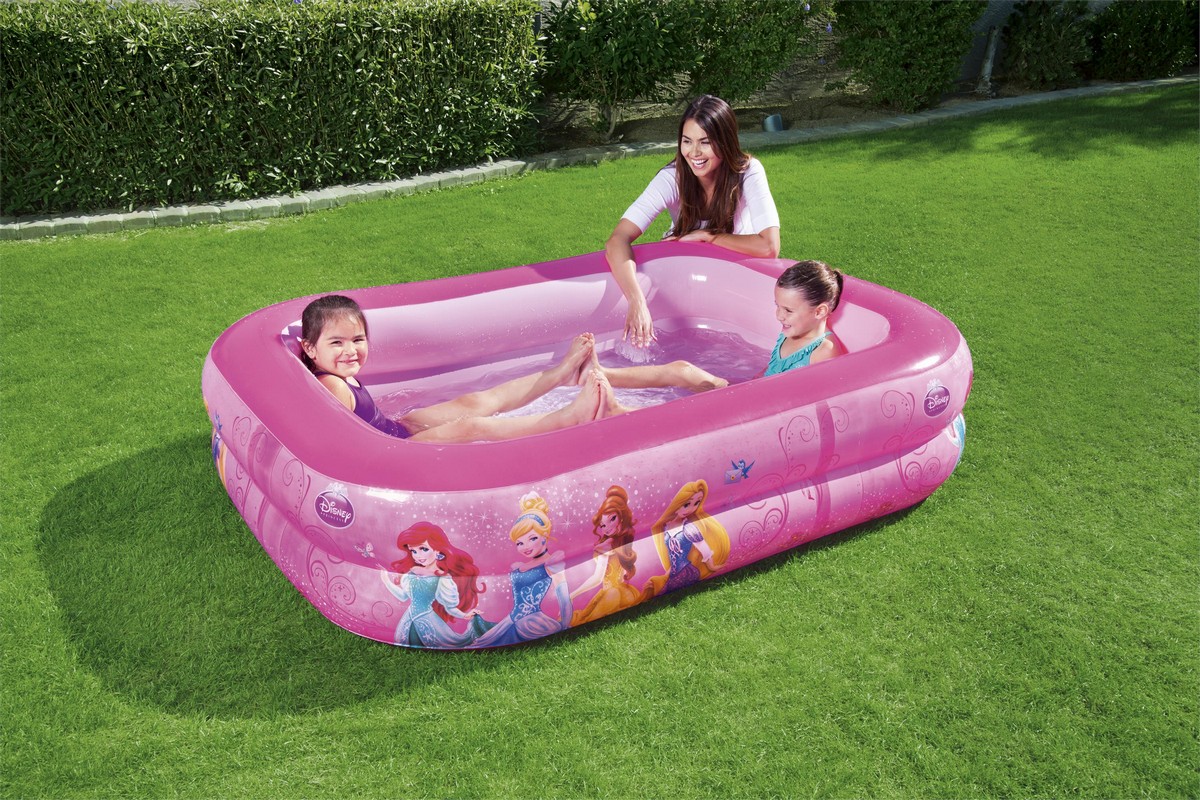 Детский надувной бассейн, прямоугольный 201х150х51см Bestway Disney Princess 91056 1200_800