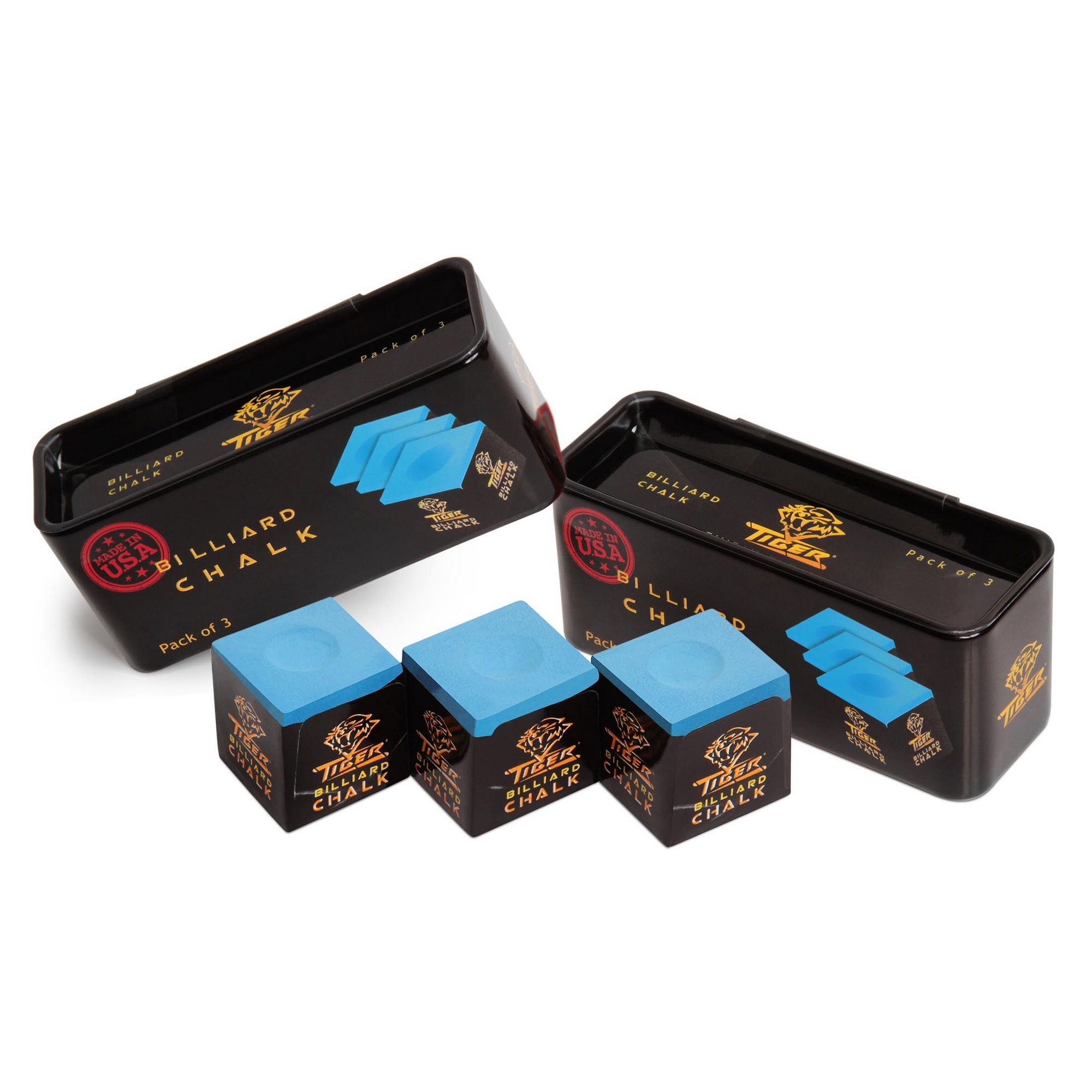 Мел Tiger Billiard Chalk 3шт 12313 Blue 2000_2000