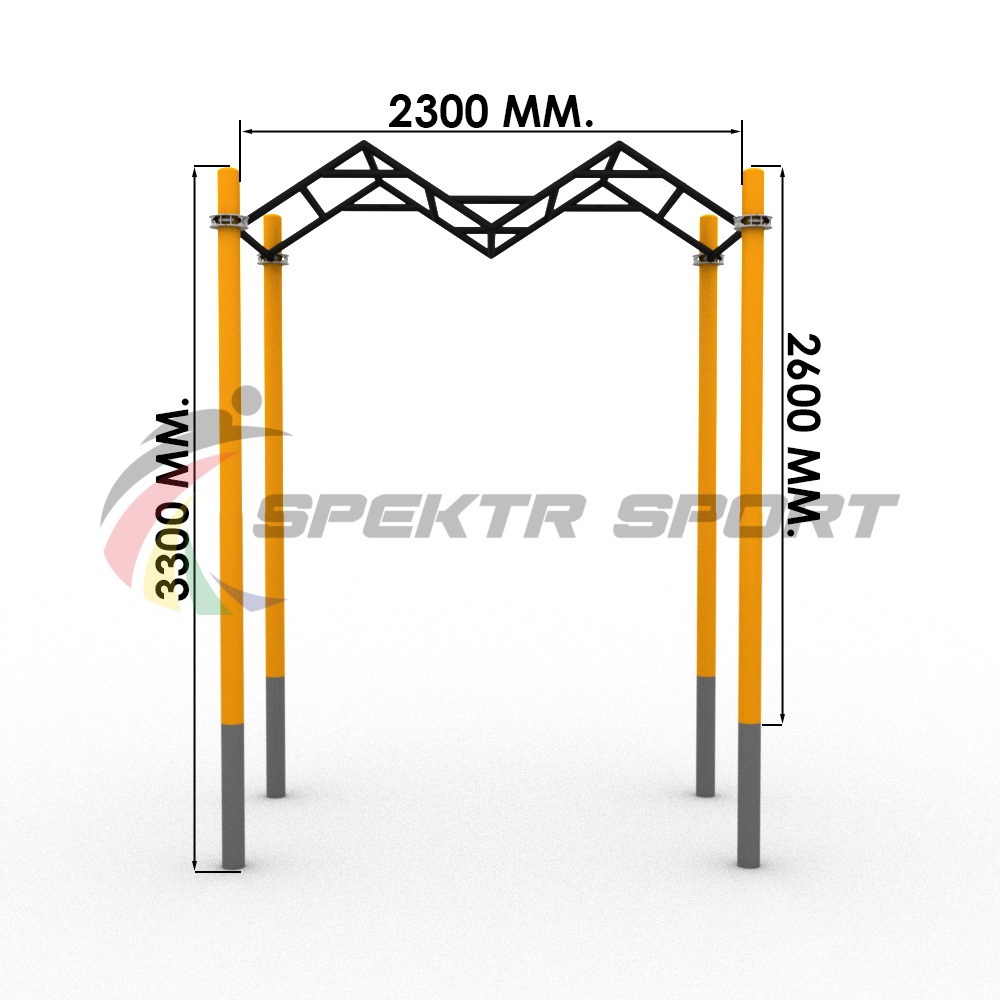 Рукоход для воркаут Волна Spektr Sport SP WRK-64_76mm 1000_1000