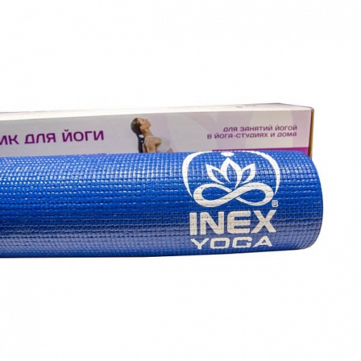 Коврик для йоги Inex Yoga Mat IN\RP-YM35\BL-35-RP, 170x60x0,35, синий 513_513