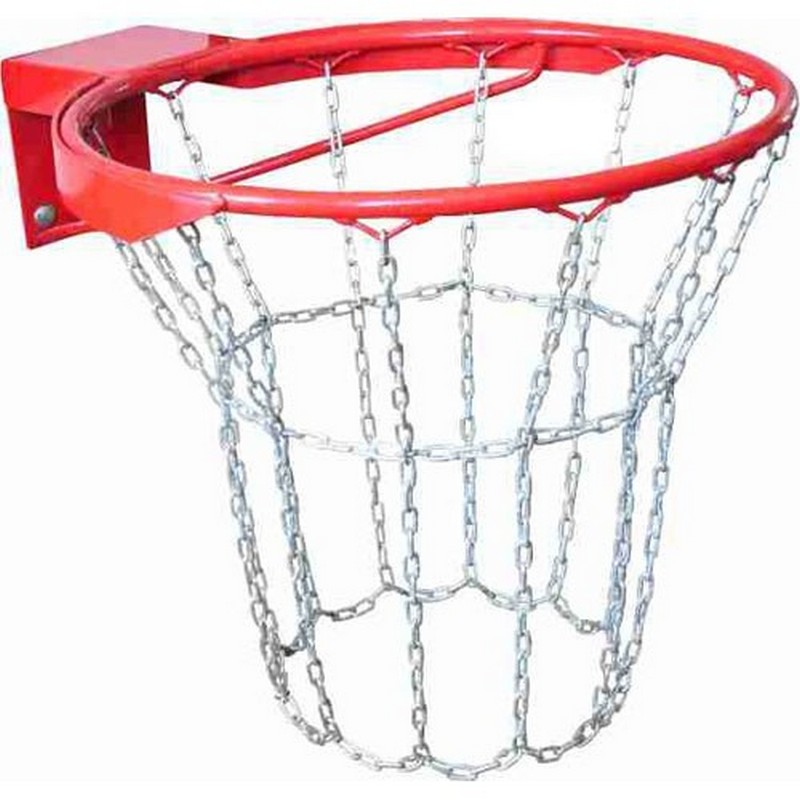 Кольцо баскетбольное № 7 антивандальное, диаметр 450 мм, красное 800_800
