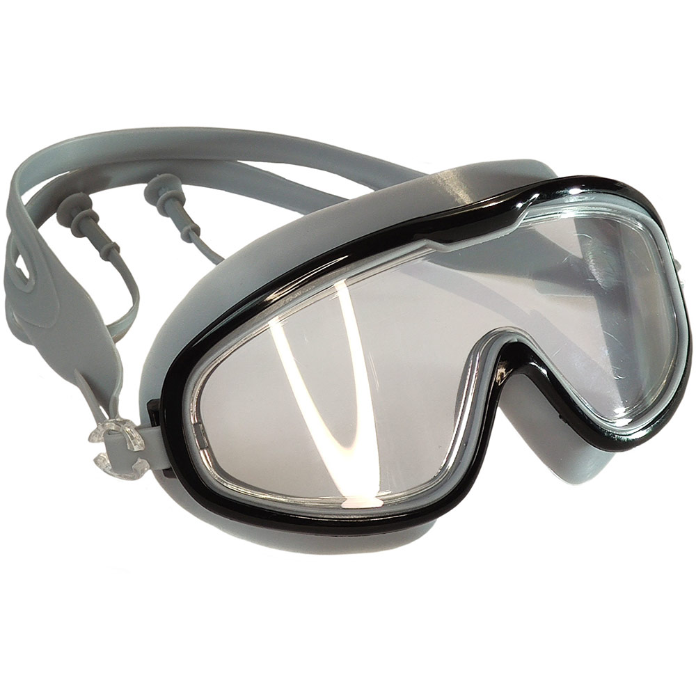 Очки полумаска для плавания взрослая (силикон) (серебро) Sportex E33161-1 1000_1000