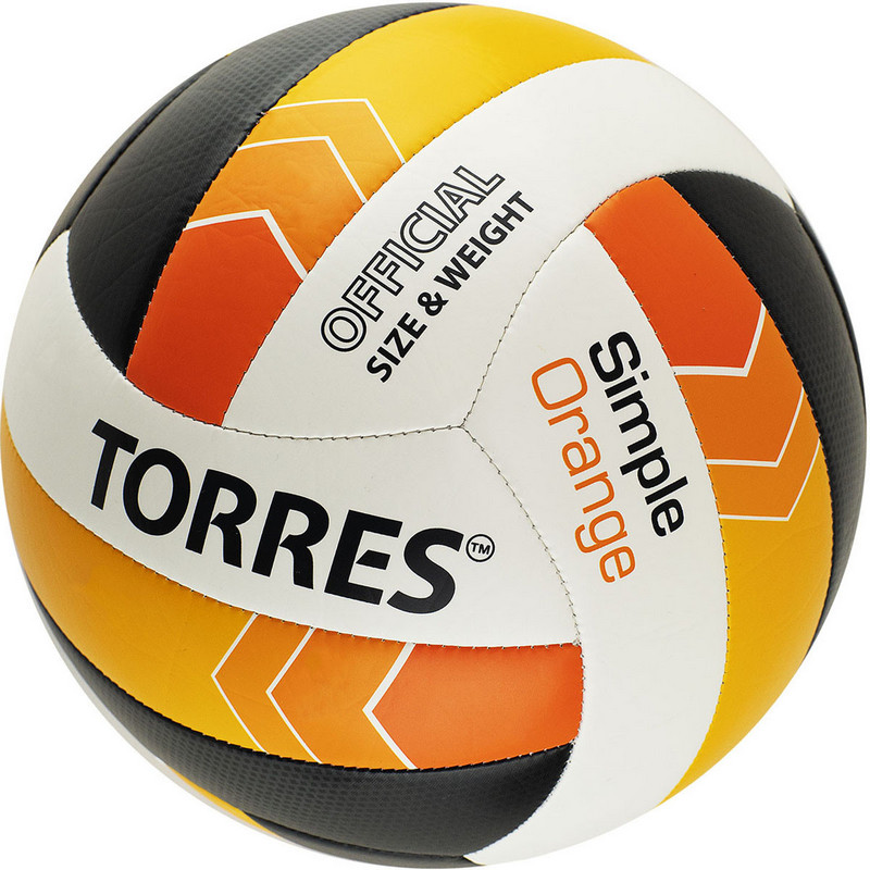 Мяч волейбольный Torres Simple Orange V32125, р.5 800_800