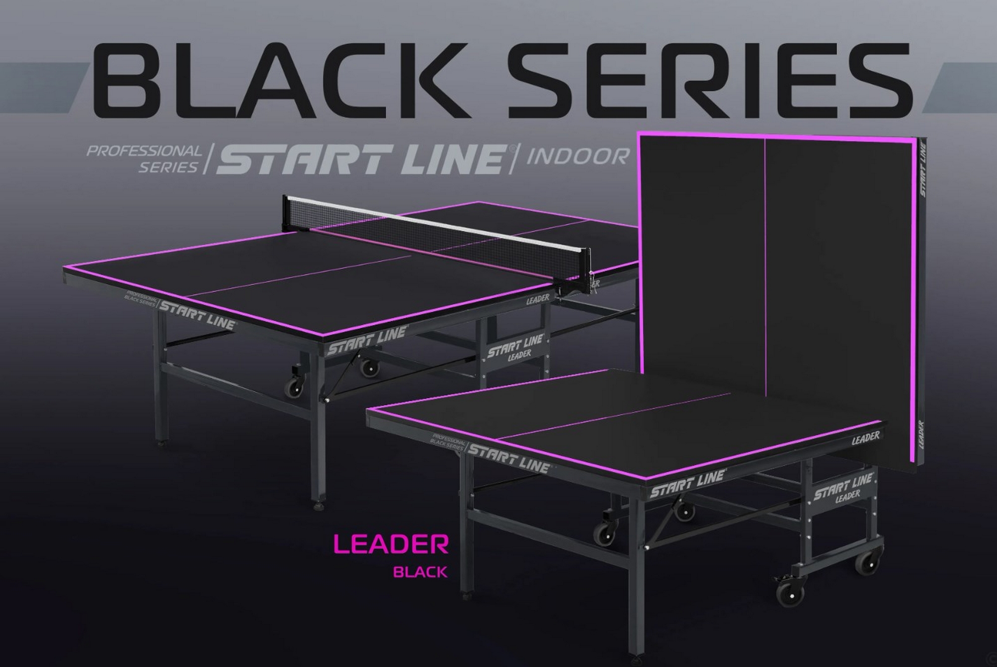 Теннисный стол Start Line Leader 60-720-2 Black 2000_1339