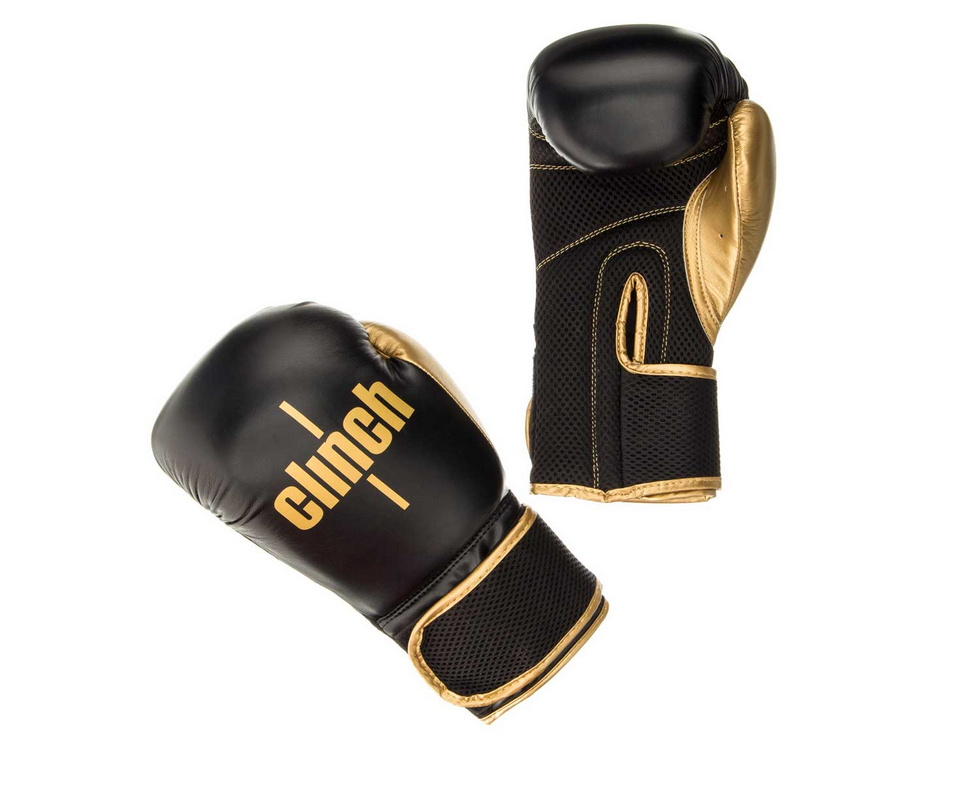 Боксерские перчатки Clinch Aero C135 черно/золотые 10 oz 979_800