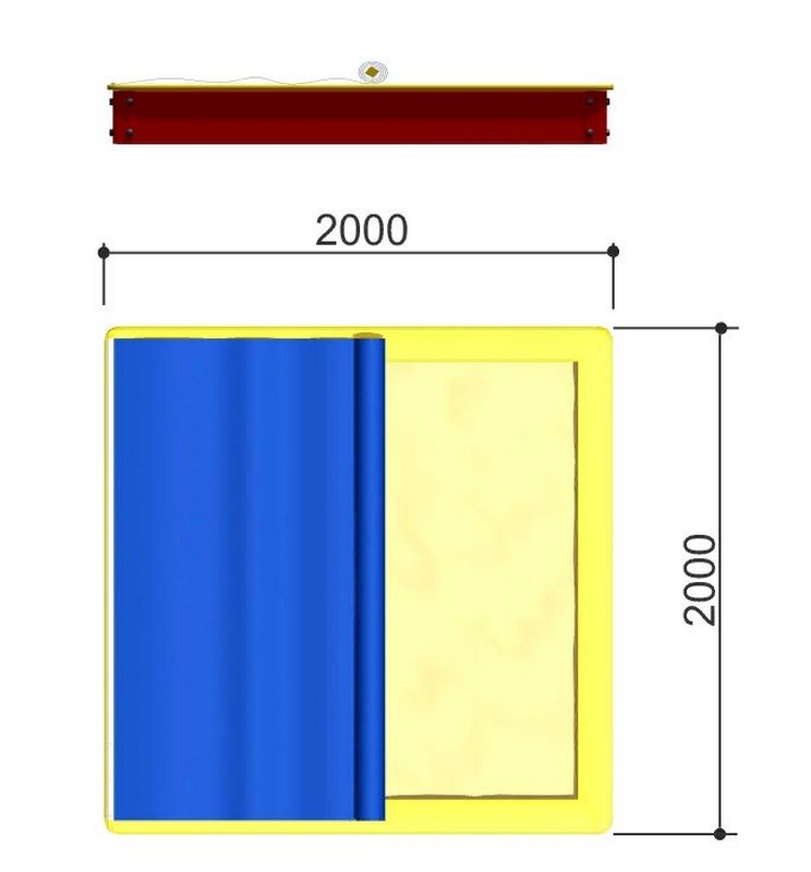 Тент для песочницы Romana 109.29.00 (200х200 см) 744_800
