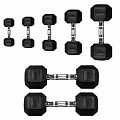 Гантель 15кг Perform Better Rubber Encased Hex Dumbbells 4137-15\BK-15-00 120_120