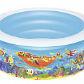 Детский надувной бассейн, круглый 152х51см Bestway Подводный мир 51121 120_120