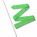 Лента гимнастическая с палочкой 50см, 4м, пластик, металл, полиэстер СЕ4-G зеленый 120_120