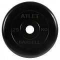 Диск обрезиненный d51мм MB Barbell Atlet 25кг черный MB-AtletB51-25 120_120