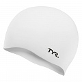 Шапочка для плавания TYR Wrinkle Free Silicone Cap, LCSO-100, белый, силикон 120_120