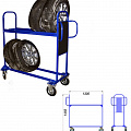 Мобильный стеллаж для автомобильных колес Hercules 4417 120_120